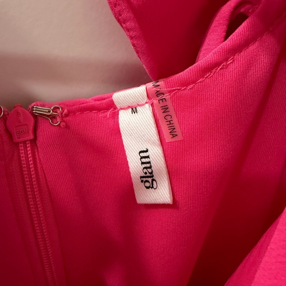 Glam Bright Pink Ruffle Dress - Picture 2 of 3